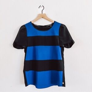 Scotch & Soda Women's Black/Blue Blouse Size 1/Small